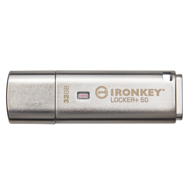 Kingston 32 GB IronKey Locker+ 50 Verschlüsselter USB-Stick Metall USB 3.2 Gen1